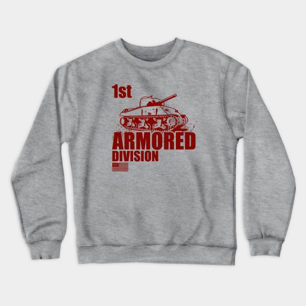 1st Armored Division Crewneck Sweatshirt by TCP